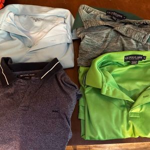 14 men’s medium polo shirts